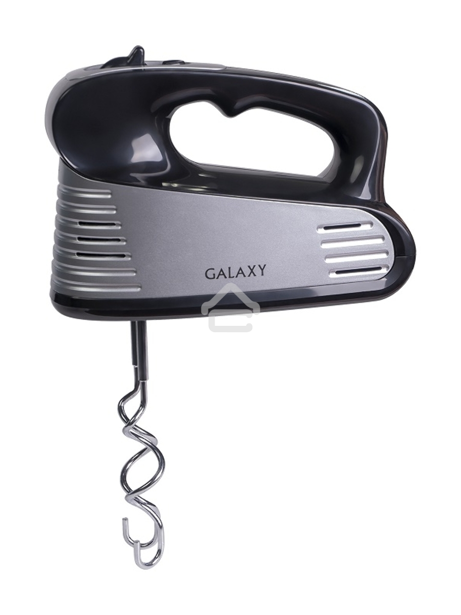 Миксер электрический Galaxy GL 2208, черный с серебристым, ручной, 250 Вт, 5 скоростей + режим 