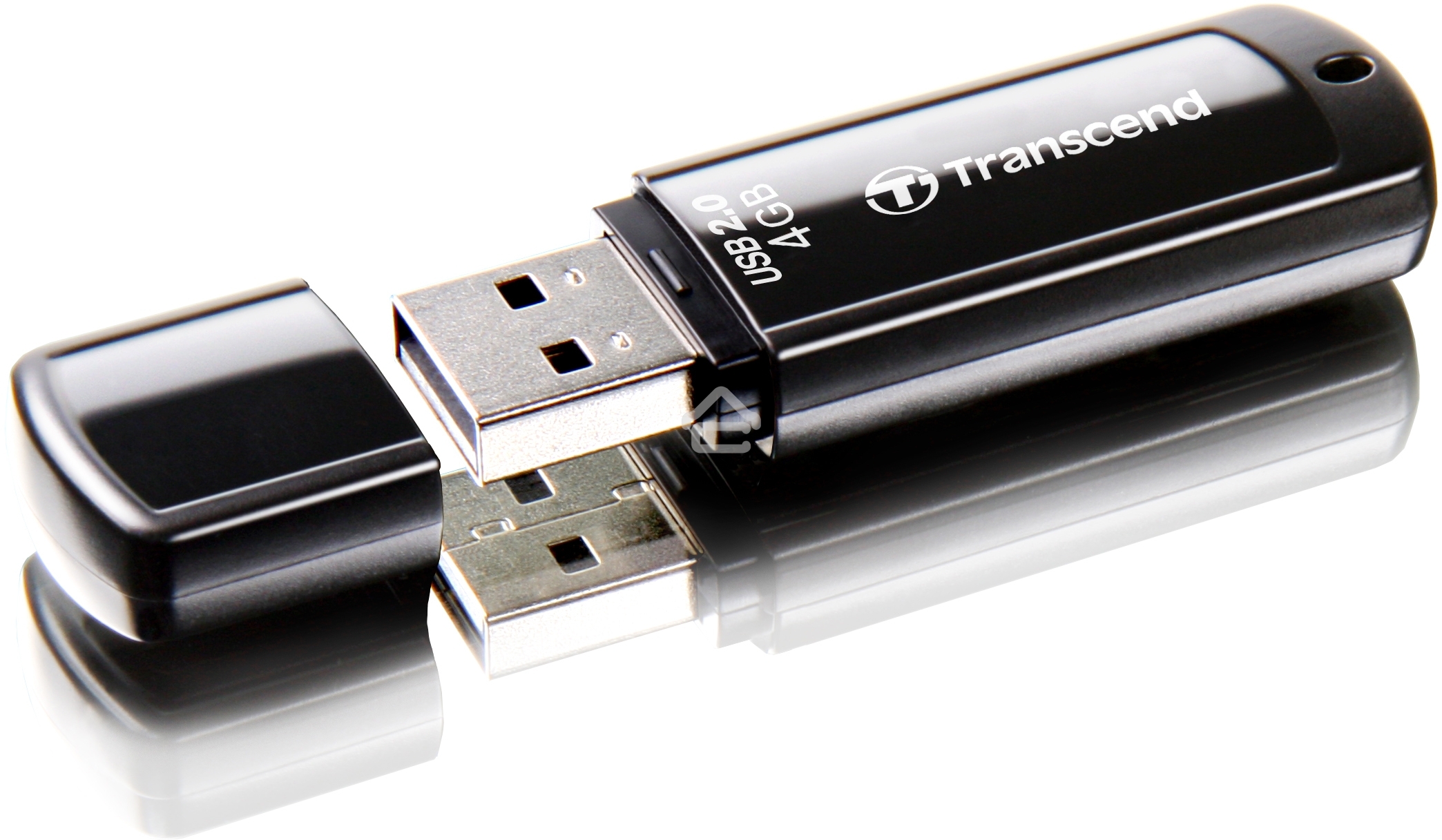 Флешка USB R/W Transcend 4GB JetFlash 350, USB 2.0, черный