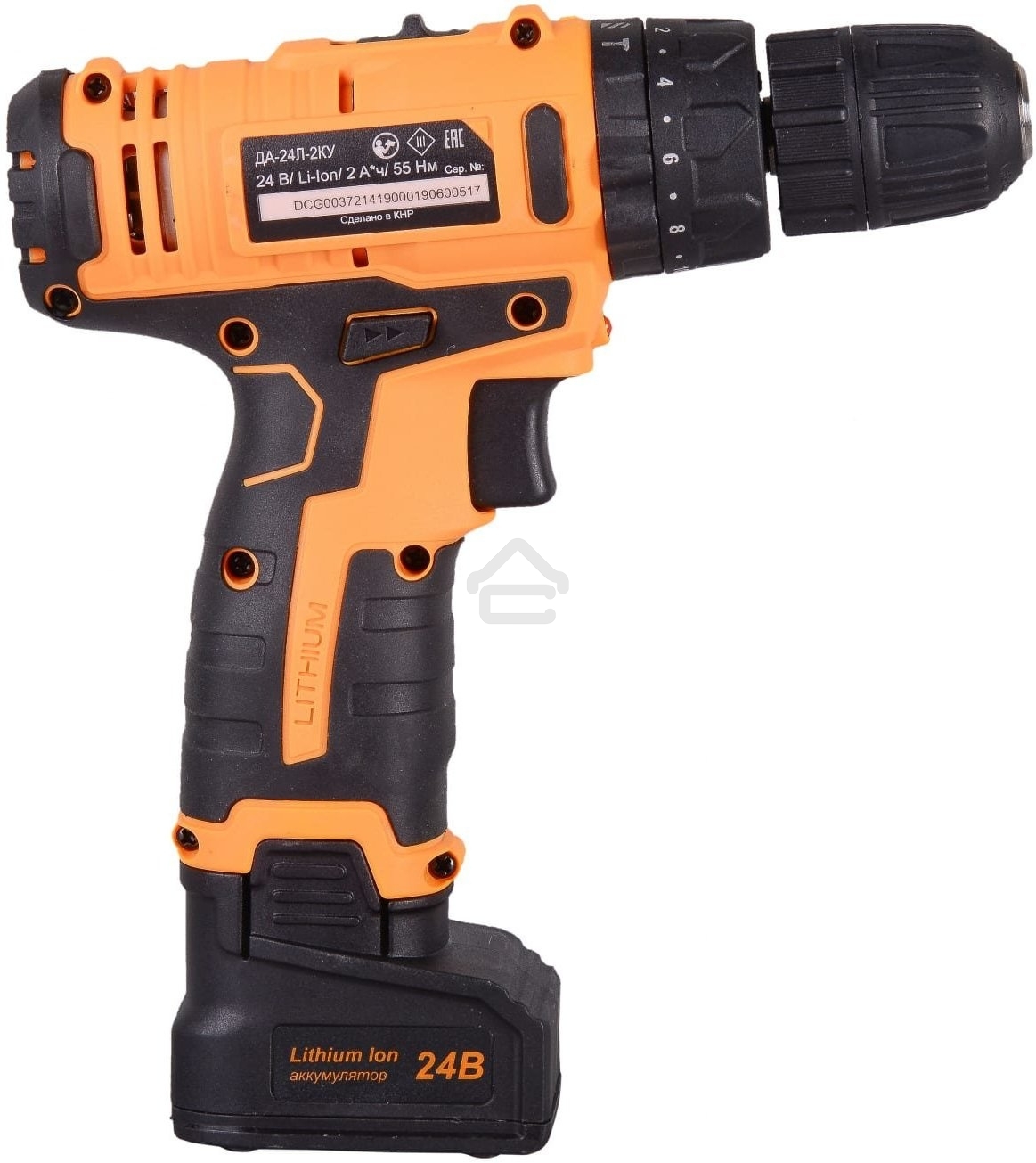 Дрель-шуруповерт аккумуляторная Вихрь ДА-24Л-2кУ 72/14/19, Аккумуляторная, 24В, 2 АКБ, Ударная