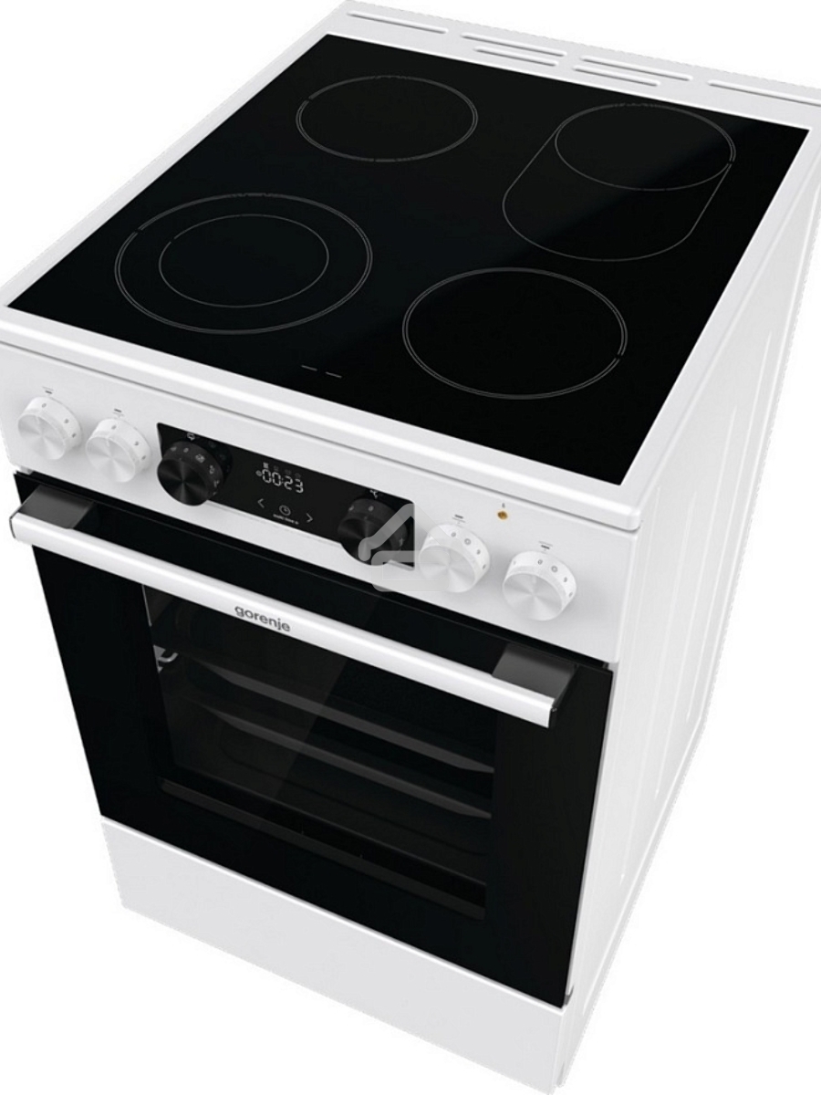 Плита электрическая Gorenje GECS5C70WA белый, конфорок 4 электрических, духовка 70 л, 50 см x 85 см x 59.4 см