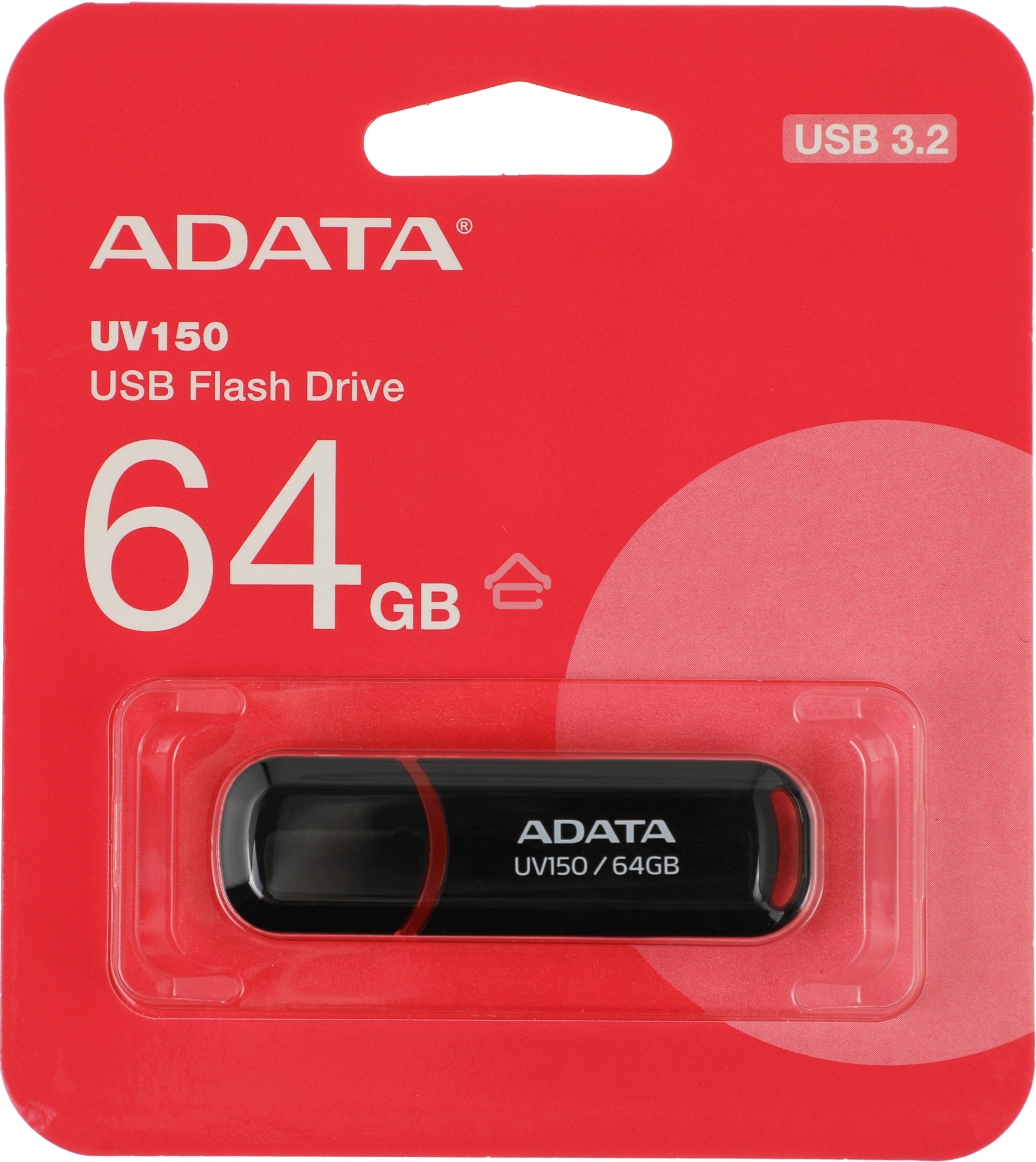 Флэш диск ADATA Flash Drive 64GB UV150 USB3.0, BLACK