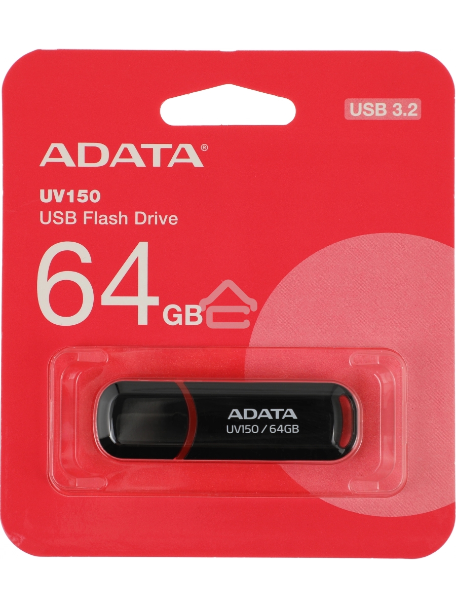 Флэш диск ADATA Flash Drive 64GB UV150 {USB3.0, BLACK}