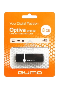 Флэш Диск QUMO 8GB Optiva 02 Black QM8GUD-OP2-black