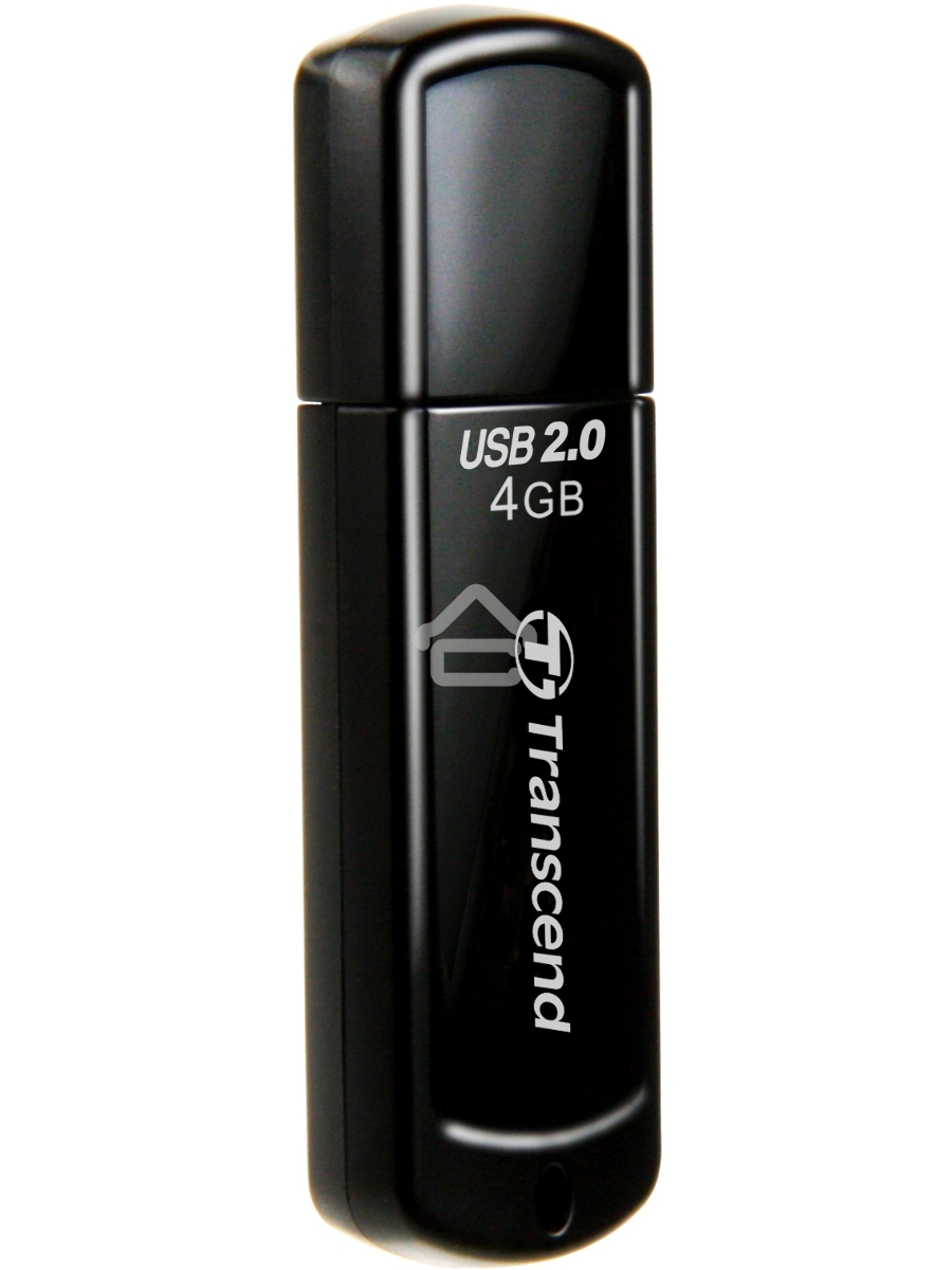 Флэш диск Transcend 4GB JetFlash 350, USB 2.0, Черный