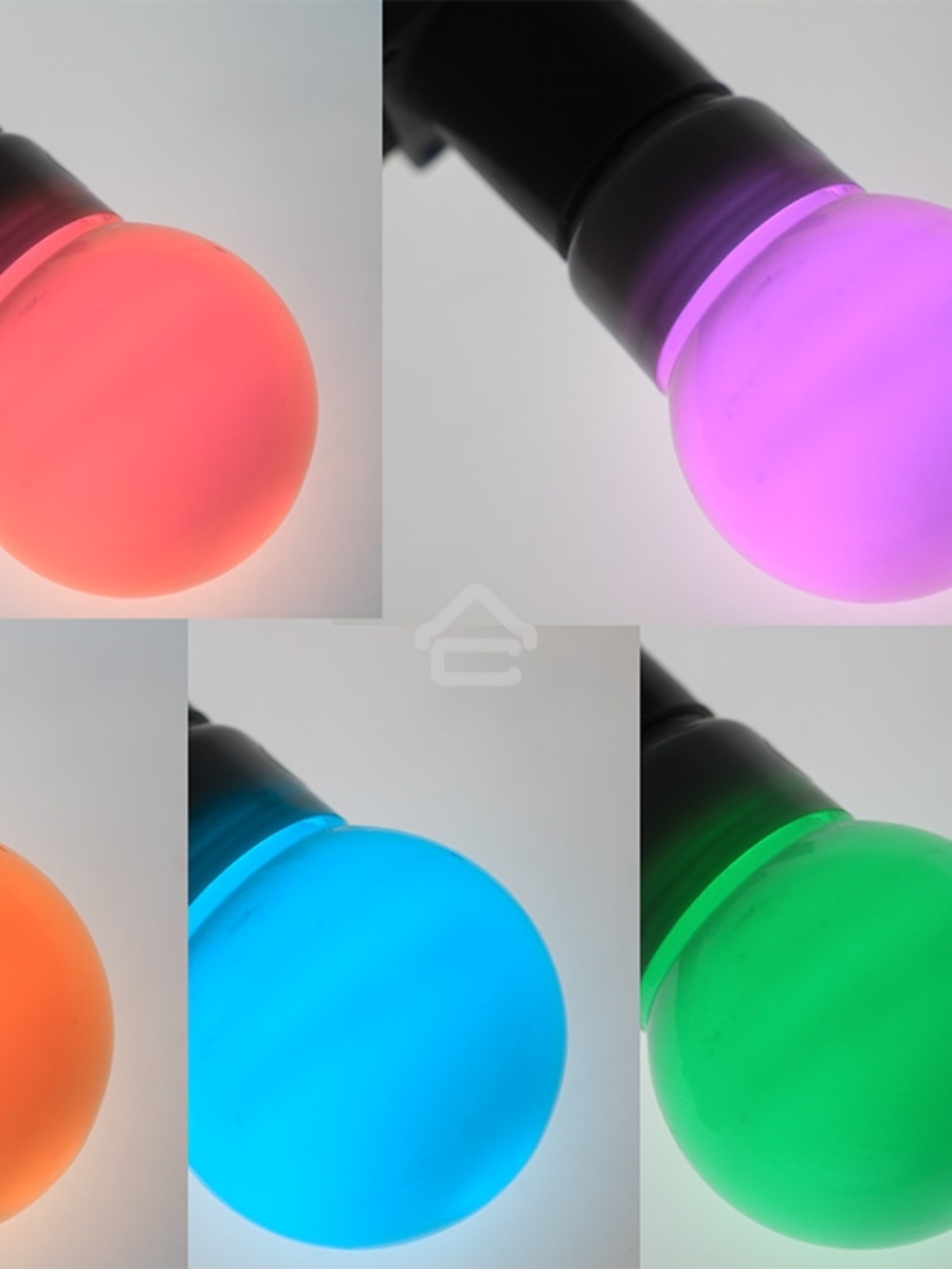 Лампа шар e27 9 LED  Ø50мм RGB