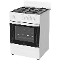Плита газовая Darina C 1001 W белый/черный, конфорок 4 шт, духовка 50 л, 60 см x 85 см x 60 см