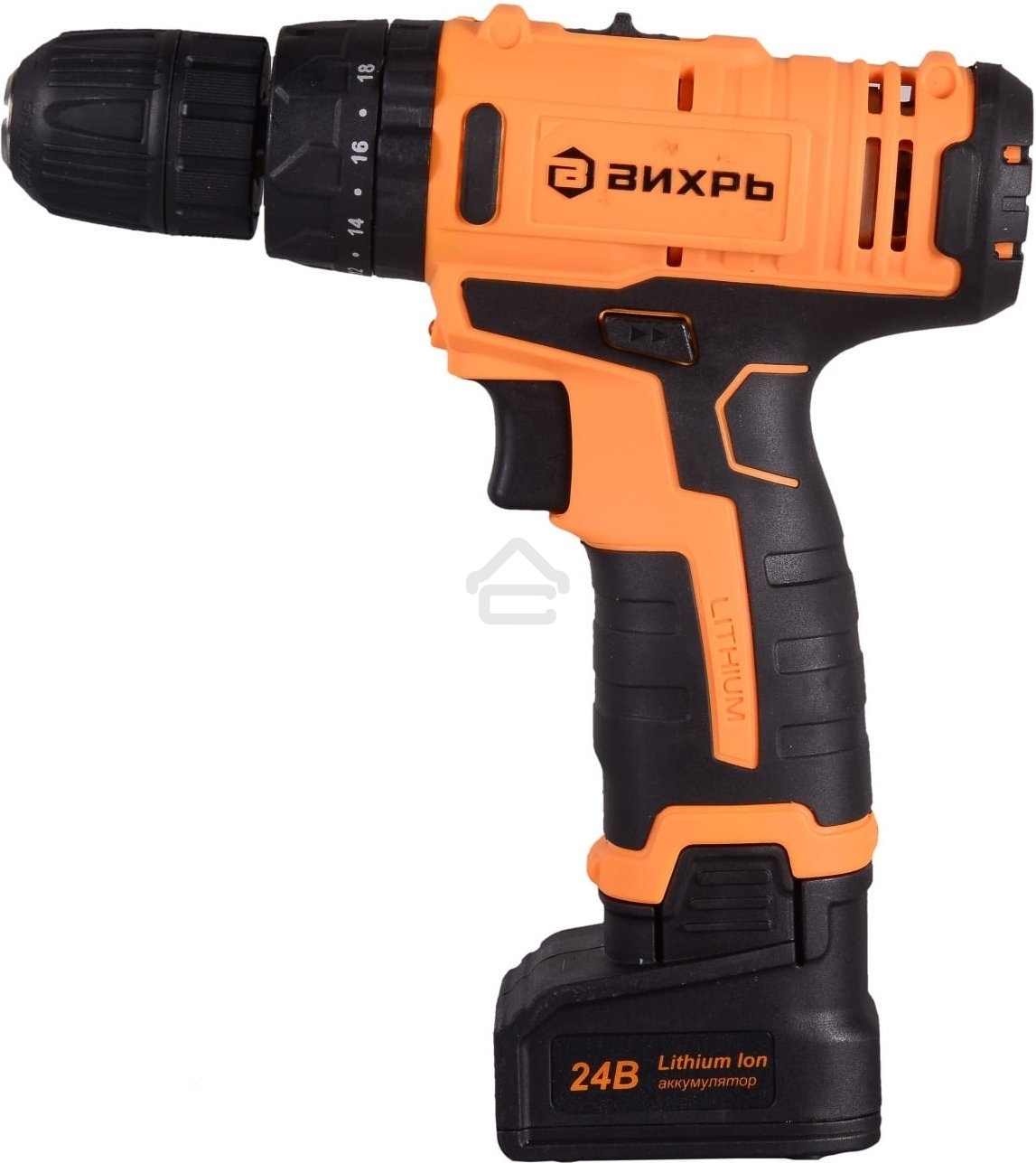 Дрель-шуруповерт аккумуляторная Вихрь ДА-24Л-2кУ 72/14/19, Аккумуляторная, 24В, 2 АКБ, Ударная