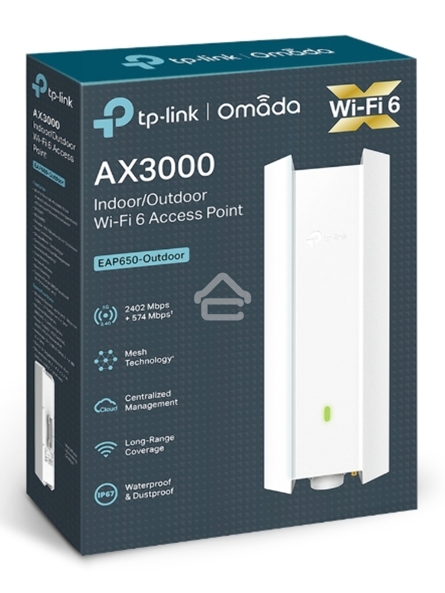 Двухдиапазонная точка доступа TP-Link EAP650-Outdoor AX3000 Wi-Fi 6 для помещения/улицы PROJ