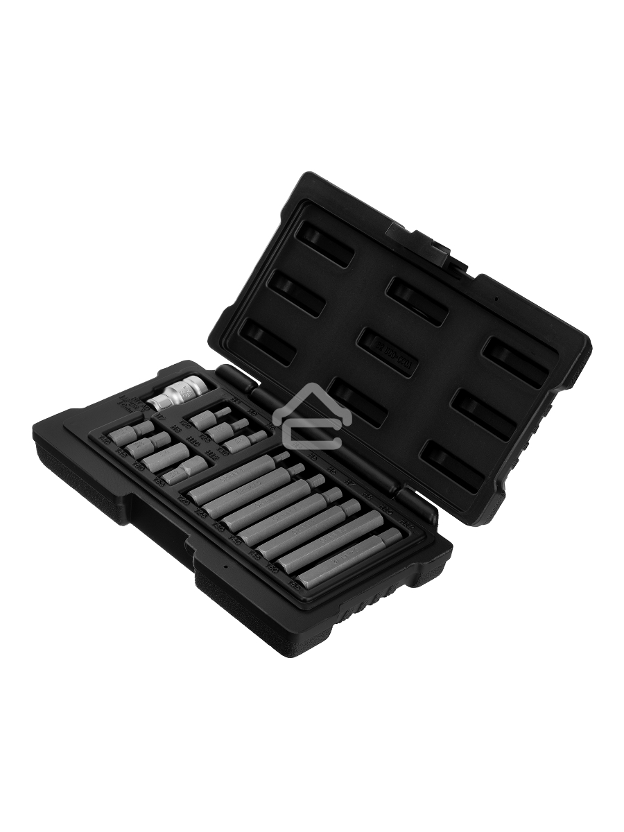 Набор бит STELS 11313hex хвостовик-шестигранник 1/2'' crv 10мм 15предм.