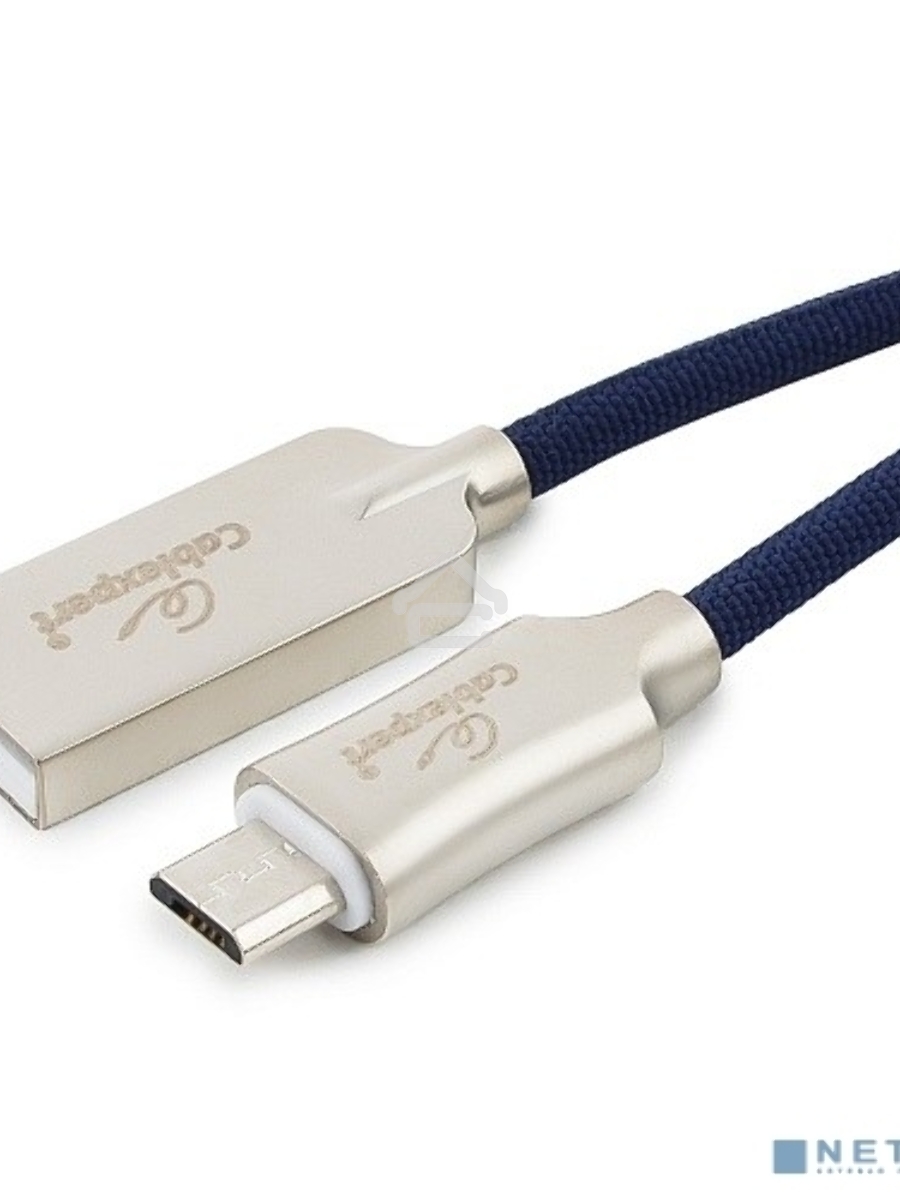 Кабель USB 2.0 Cablexpert CC-P-mUSB02Bl-1.8M, AM/microB, серия Platinum, длина 1.8м, синий, блистер