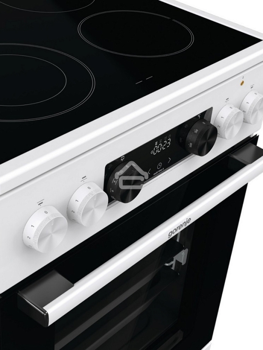 Плита электрическая Gorenje GECS5C70WA белый, конфорок 4 электрических, духовка 70 л, 50 см x 85 см x 59.4 см