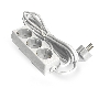 Удлинитель ExeGate ECE-3-1.8W (EX285803RUS), белый, 1.8 м, евровилка с заземлением, 3 евророзетки с заземлением, 2200 Вт