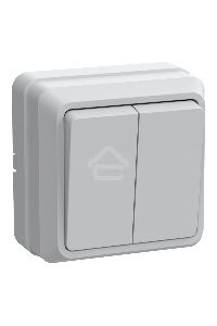 Выключатель Iek EVO20-K01-10-DC ВС20-2-0-ОБ 2кл 10А откр.уст. ОКТАВА (белый)