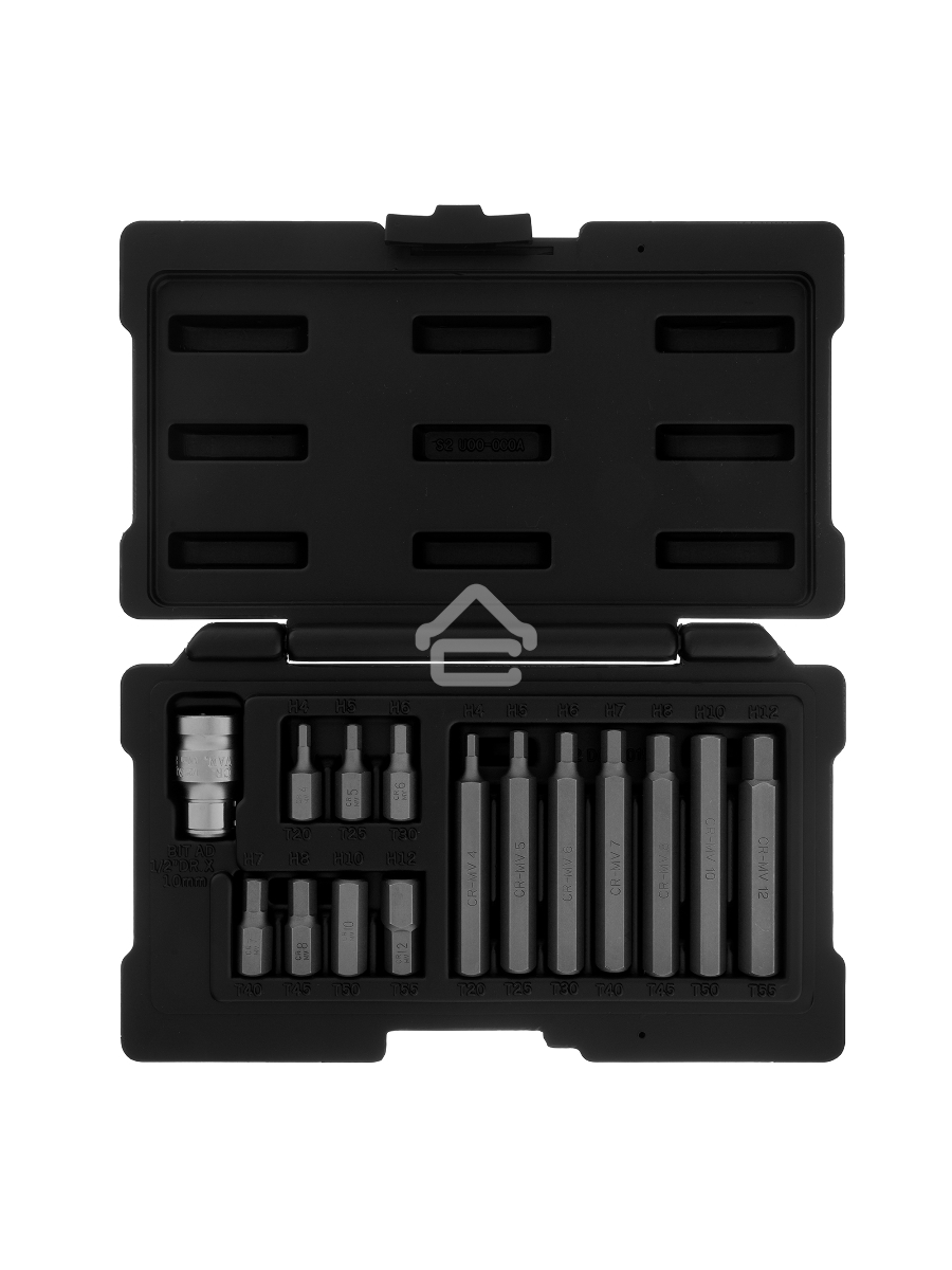 Набор бит STELS 11313hex хвостовик-шестигранник 1/2'' crv 10мм 15предм.