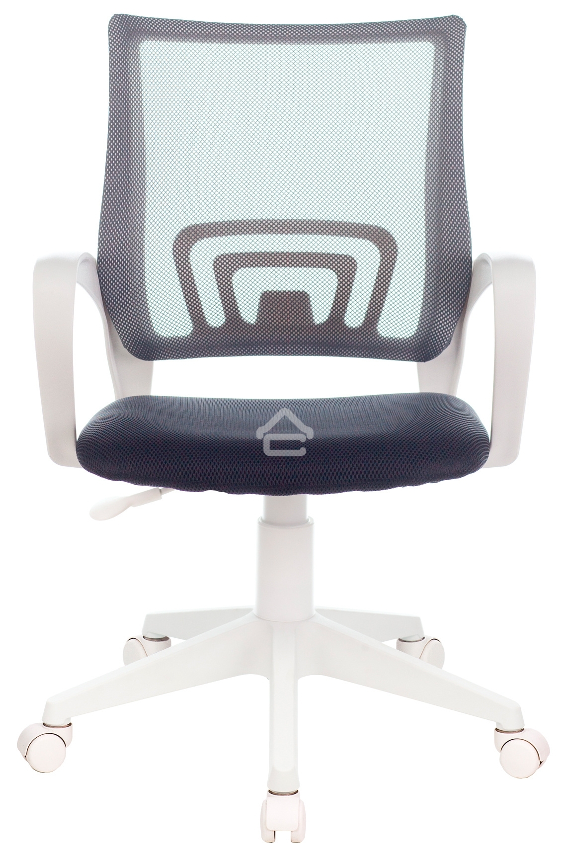 Кресло компьютерное Бюрократ CH-W695NLT TW-04 TW-12 темно-серый, сетка/ткань, крестовина пластик, пластик белый