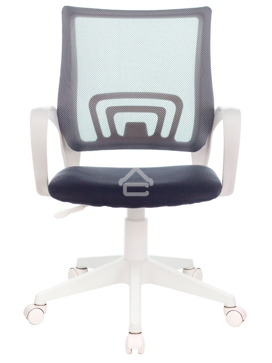 Кресло компьютерное Бюрократ CH-W695NLT TW-04 TW-12 темно-серый, сетка/ткань, крестовина пластик, пластик белый