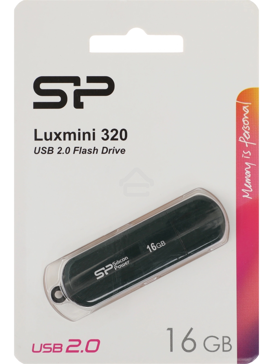 Флеш диск 16Gb Silicon Power LuxMini 320, USB 2.0, Зеленый