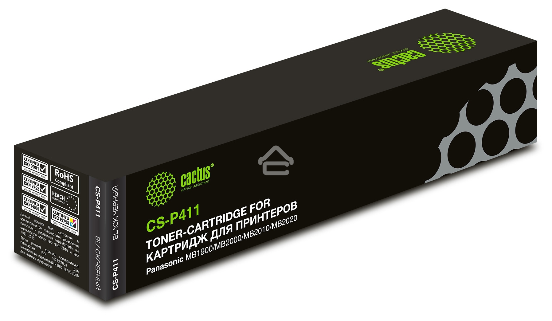 Картридж лазерный Cactus CS-P411 черный (2000 стр.) для Panasonic MB1900/MB2000/MB2010/MB2020/MB2025/MB2030