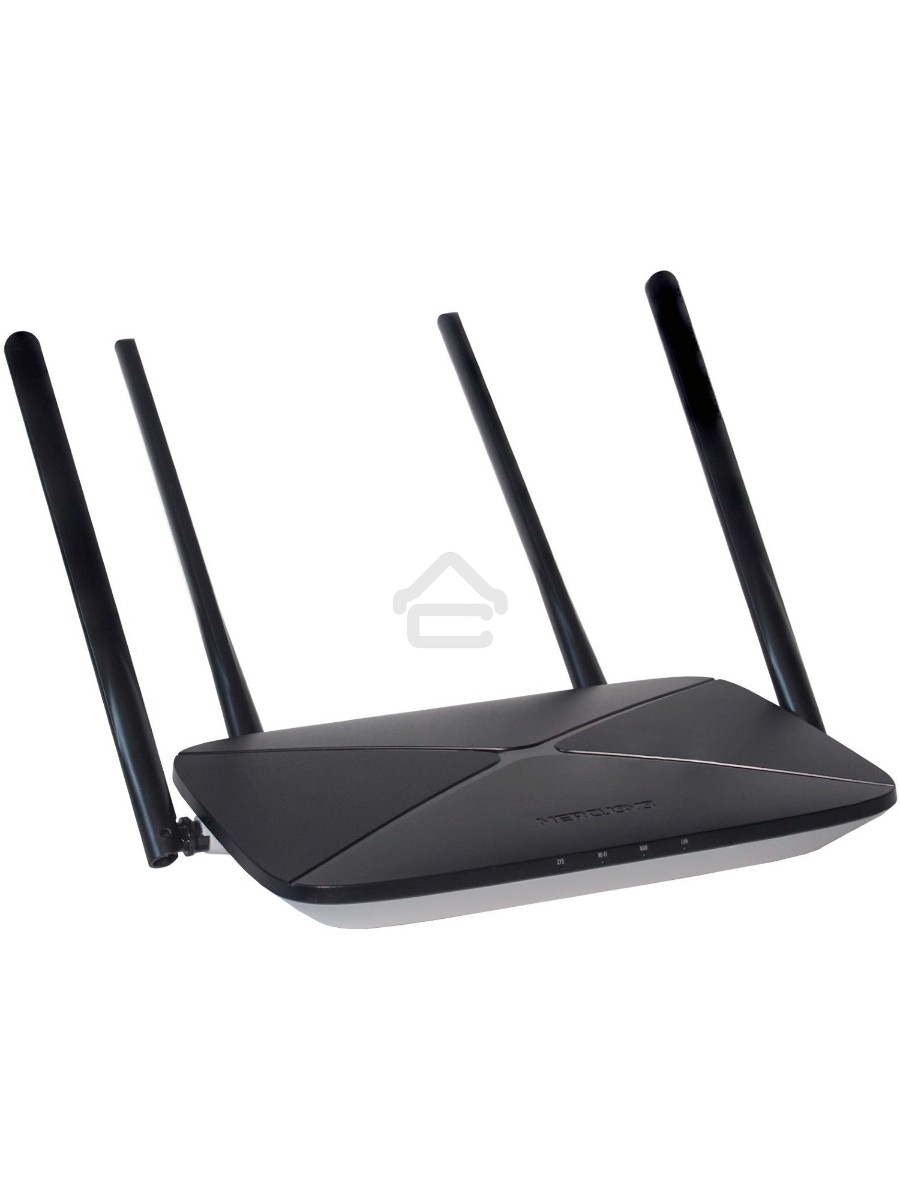 Двухдиапазонный Wi-Fi роутер Mercusys AC12G AC1200,до 867 Мбит/с на 5 ГГц + до 300 Мбит/с на 2,4 ГГц, 802.11ac/a/b/g/n