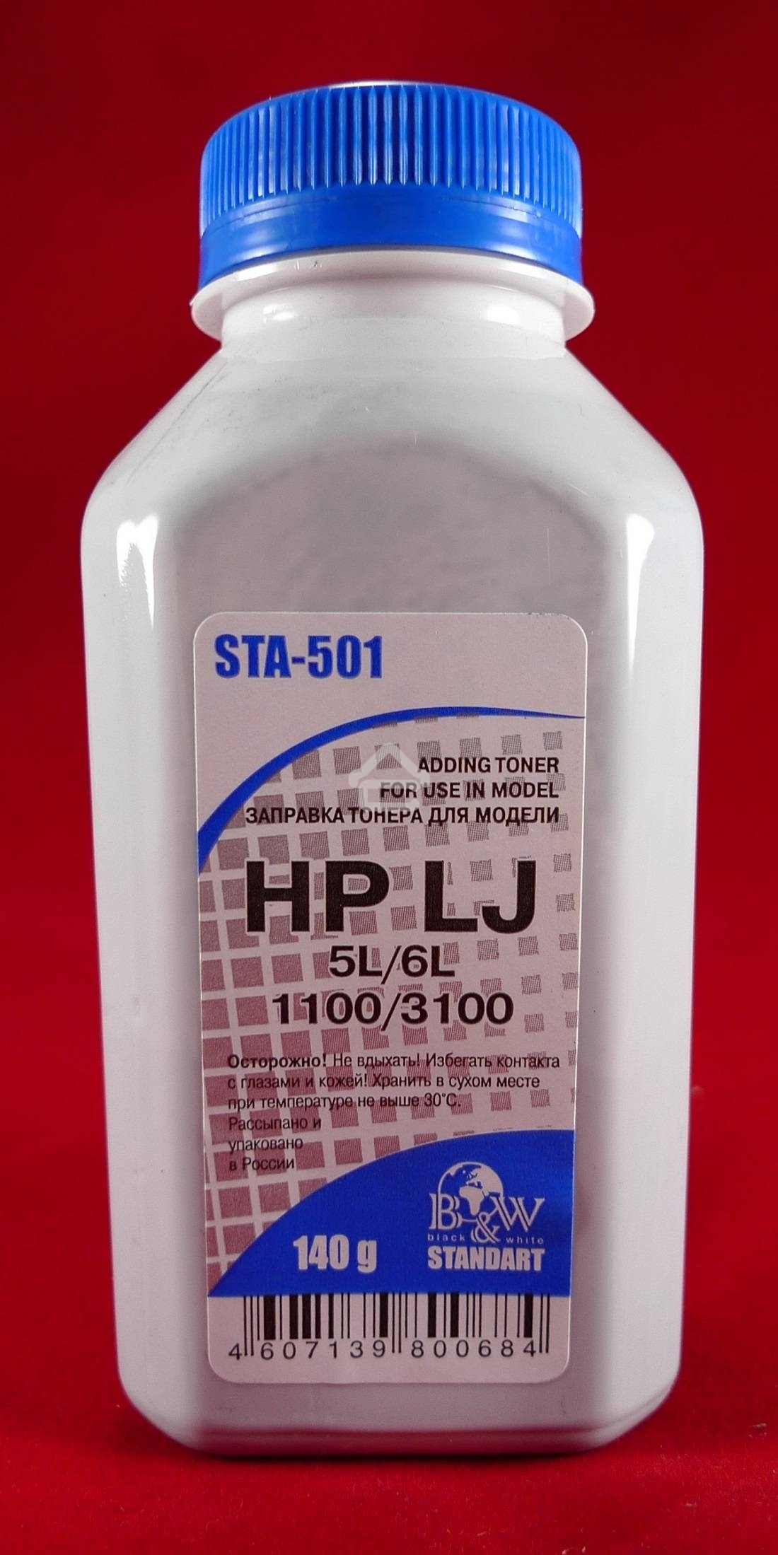 Тонер HP LJ 1100/1150/3100/5L/6L (фл,140г) B&W Standart фас России