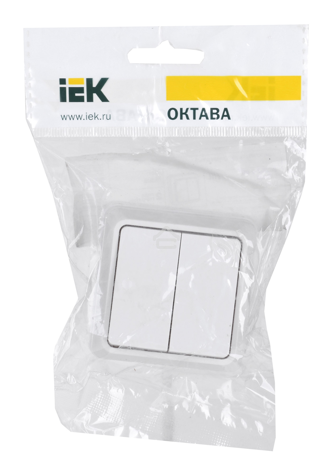 Выключатель Iek EVO20-K01-10-DC ВС20-2-0-ОБ 2кл 10А откр.уст. ОКТАВА (белый)
