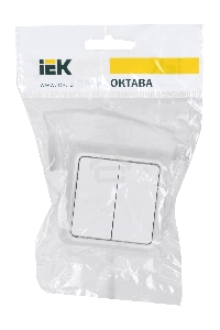 Выключатель Iek EVO20-K01-10-DC ВС20-2-0-ОБ 2кл 10А откр.уст. ОКТАВА (белый)